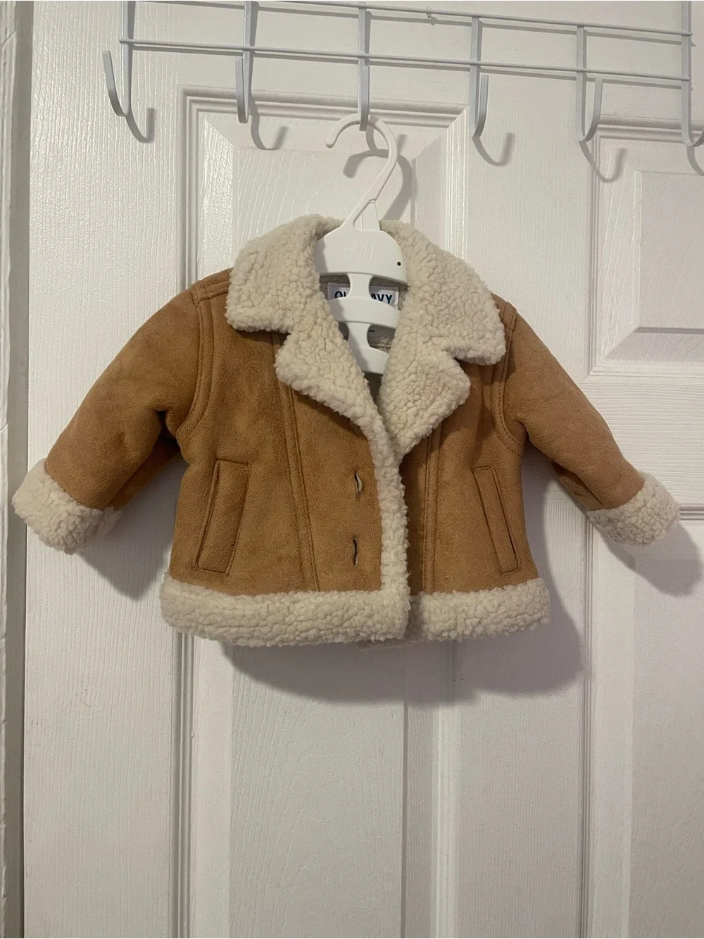 Old Navy Tan Faux Suede Sherpa Jacket